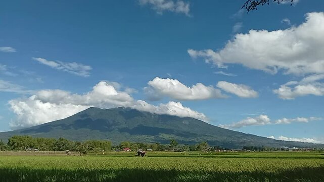 mountain landscape with clouds