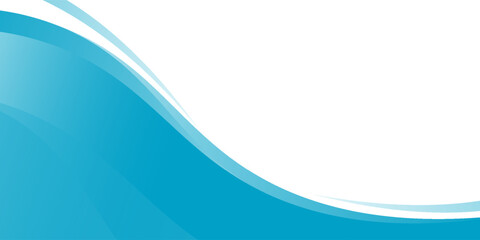 Blue and white business wave banner background. modern vector