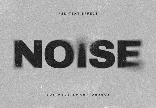 Grunge Distorted Text Effect Mockup