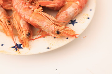 shrimps on a plate