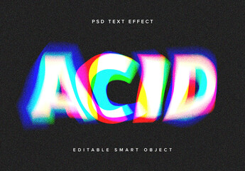 Warped Anaglyph Text Effect Mockup
