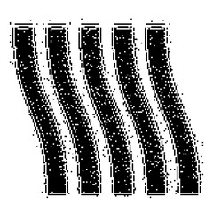 Creative abstract pixel figure.  Shape patterns 