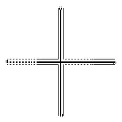 Creative abstract pixel figure.  Cruz