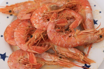 cooked shrimp on a plate