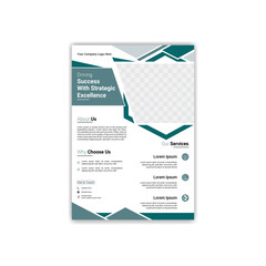 geometric corporate flyer design layout. Vector illustration.
