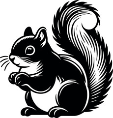 squirrel silhouette capturing the beauty