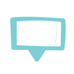 Naklejka premium Line frame speech bubble with comic style text balloon. Includes talk dialog bubble, doodle thinking cloud, and line balloon frame design. Vector illustration for conversation UI design.