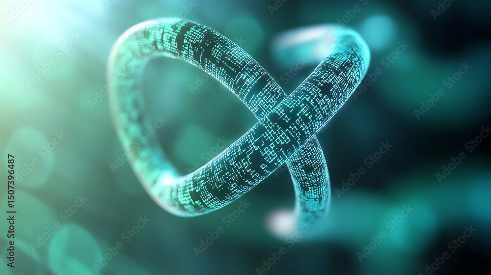 Aufkleber Futuristic digital abstract illustration representing innovation in technology and data visualization concepts.
