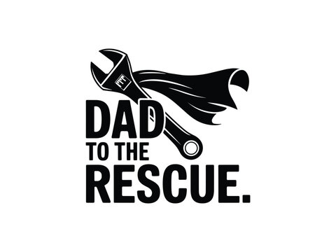 Dad to the rescue super dad wrench cape fathers day gift