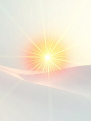 soft warm sunburst pattern gradually dissolves vast expanse pure white vibrant colors bleeding subtly surrounding