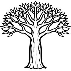 Ancient African Tree Spirit – Vector Illustration