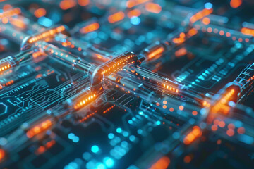 Abstract Circuitry: Digital Technology & Futuristic Design
