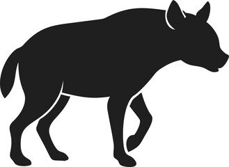 Obraz premium Black hyena silhouette wild animal scavenger predator mammal africa