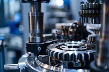 Closeup of Industrial Machine Gears
