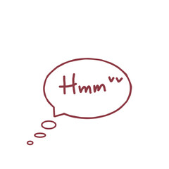 Fototapeta premium A reddish-brown speech bubble with 