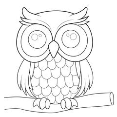 Cute Owl Perched on a Branch