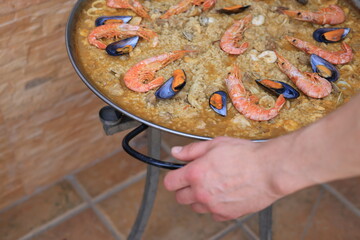 paella with seafood