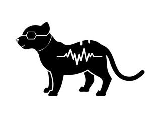 Minimalist Cute Safari Animals With Cyberpunk Neon Accents Icon