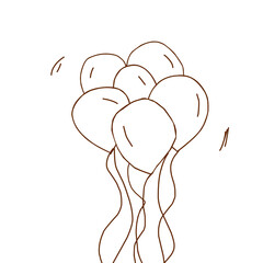 vector illustration of a bunch of red balloons