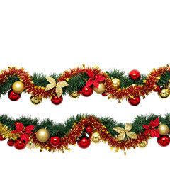 christmas wreath isolated on white