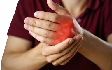 Peripheral Neuropathy pain, Guillain-Barre Syndrome GBS in elderly aged old patient on hand, fingers, sensory nerves with numb, muscle weakness, chronic inflammatory demyelinating polyneuropathy