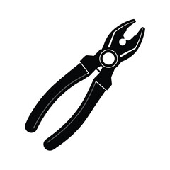 pliers tool black silhouette for repair work