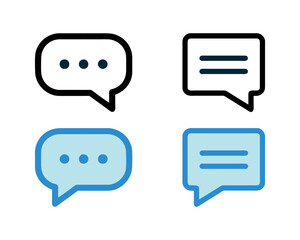 Chat Bubble Message Icon, Minimalist Speech Bubble Chat Icon Vector, Messaging Conversation Symbol Graphic, Text Bubble UI Icon, Dialogue Box Vector, Social Media Chat Bubble Icon