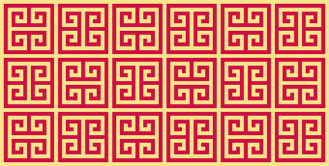 Ancient Greek pattern. Seamless geometric background with lines.
