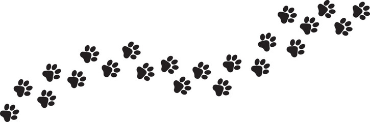 Animal Paw Print Vector Icons & Silhouettes © Jubair