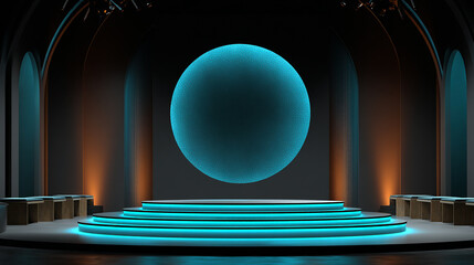 empty stage with spotlight