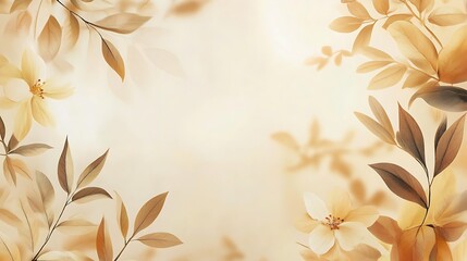 Delicate floral and leaf design in warm autumnal hues.