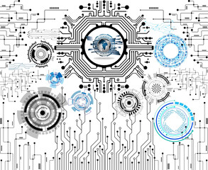 Electric Circuit Abstract Background