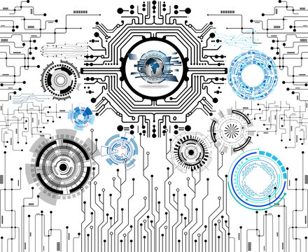 Electric Circuit Abstract Background