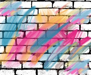 Vibrant Neon Gradient Abstract Background on Wall