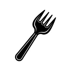 Vector illustration of meat fork silhouette