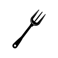 Vector illustration of meat fork silhouette