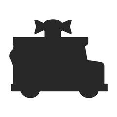 Food truck silhouette icon elements