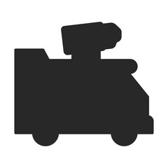 Food truck silhouette icon elements