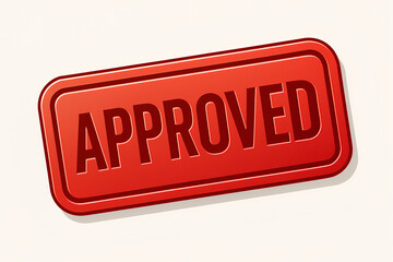 Approved stamp vector illustration for business finance loan application symbol graphic