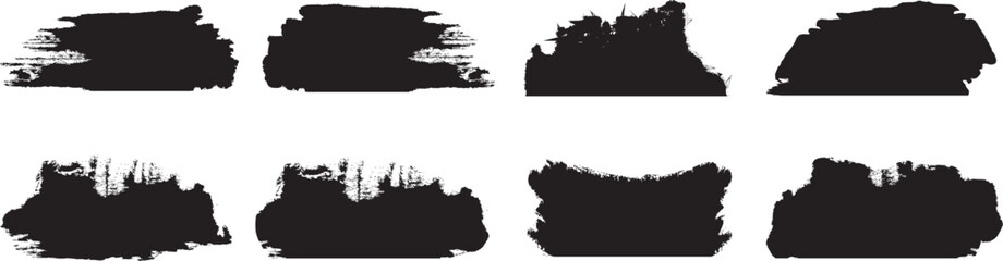 Brush Mega bundle of different ink strokes rectangle square and round freehand design elements waves circles triangles Vector freehand drawings Ink splatters grungy painted lines artistic