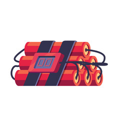 Naklejka premium A business vector image of a red ribboned bomb on a white background, perfect for a card design
