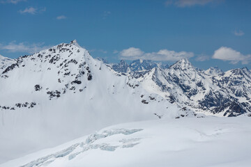 Panoramic view of the Caucasus mountains