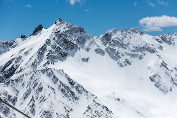 Panoramic view of the Caucasus mountains