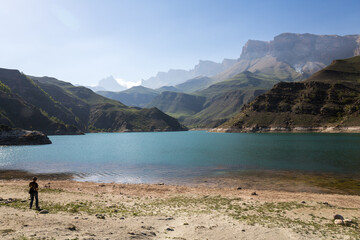 Bylym lake in the Caucasus mountains