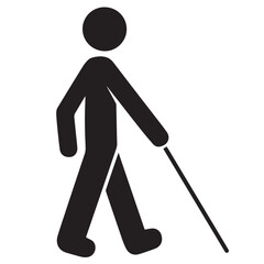 3d man walking on crutches