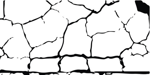 High-Resolution Abstract Cracked Concrete Texture Isolated on Transparent Background – Ideal for Grunge, Damage, and Urban Design Projects