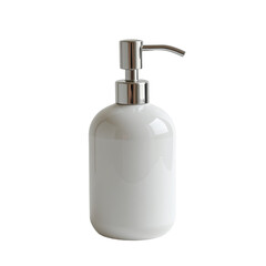 Fototapeta premium Elegant Ceramic Soap Dispenser Modern Bathroom Product Photography Minimalist Style Close-Up View