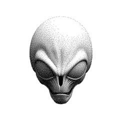 Obraz premium futuristic Pixel art web illustration allien 