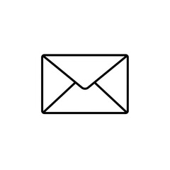 Envelope icon depicting communication in simple line art  