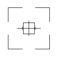 Marco formado con lineas, encuadre con esquinas segmentadas. Figura geometrica.